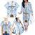 Custom Argentina Champion Football 2024 Family Matching Off The Shoulder Long Sleeve Dress and Hawaiian Shirt La Albiceleste Campeon de America - Wonder Print Shop