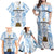 Custom Argentina Champion Football 2024 Family Matching Off Shoulder Maxi Dress and Hawaiian Shirt La Albiceleste Campeon de America - Wonder Print Shop