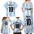 Custom Argentina Champion Football 2024 Family Matching Off Shoulder Maxi Dress and Hawaiian Shirt La Albiceleste Campeon de America - Wonder Print Shop