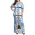 Custom Argentina Champion Football 2024 Family Matching Off Shoulder Maxi Dress and Hawaiian Shirt La Albiceleste Campeon de America - Wonder Print Shop