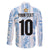 Custom Argentina Champion Football 2024 Family Matching Puletasi and Hawaiian Shirt La Albiceleste Campeon de America - Wonder Print Shop