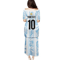 Custom Argentina Champion Football 2024 Family Matching Puletasi and Hawaiian Shirt La Albiceleste Campeon de America - Wonder Print Shop