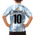 Custom Argentina Champion Football 2024 Family Matching Short Sleeve Bodycon Dress and Hawaiian Shirt La Albiceleste Campeon de America - Wonder Print Shop
