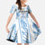 Custom Argentina Champion Football 2024 Family Matching Short Sleeve Bodycon Dress and Hawaiian Shirt La Albiceleste Campeon de America - Wonder Print Shop