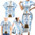Custom Argentina Champion Football 2024 Family Matching Short Sleeve Bodycon Dress and Hawaiian Shirt La Albiceleste Campeon de America - Wonder Print Shop