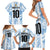 Custom Argentina Champion Football 2024 Family Matching Short Sleeve Bodycon Dress and Hawaiian Shirt La Albiceleste Campeon de America - Wonder Print Shop