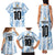 Custom Argentina Champion Football 2024 Family Matching Tank Maxi Dress and Hawaiian Shirt La Albiceleste Campeon de America - Wonder Print Shop