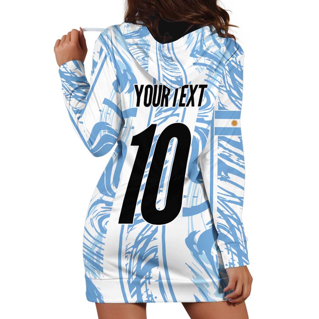 Custom Argentina Champion Football 2024 Hoodie Dress La Albiceleste Campeon de America - Wonder Print Shop