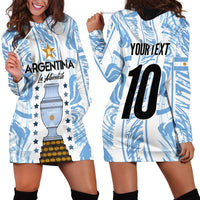 Custom Argentina Champion Football 2024 Hoodie Dress La Albiceleste Campeon de America - Wonder Print Shop