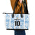 Custom Argentina Champion Football 2024 Leather Tote Bag La Albiceleste Campeon de America - Wonder Print Shop