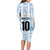 Custom Argentina Champion Football 2024 Long Sleeve Bodycon Dress La Albiceleste Campeon de America - Wonder Print Shop