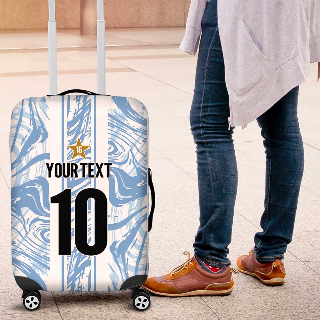 Custom Argentina Champion Football 2024 Luggage Cover La Albiceleste Campeon de America - Wonder Print Shop