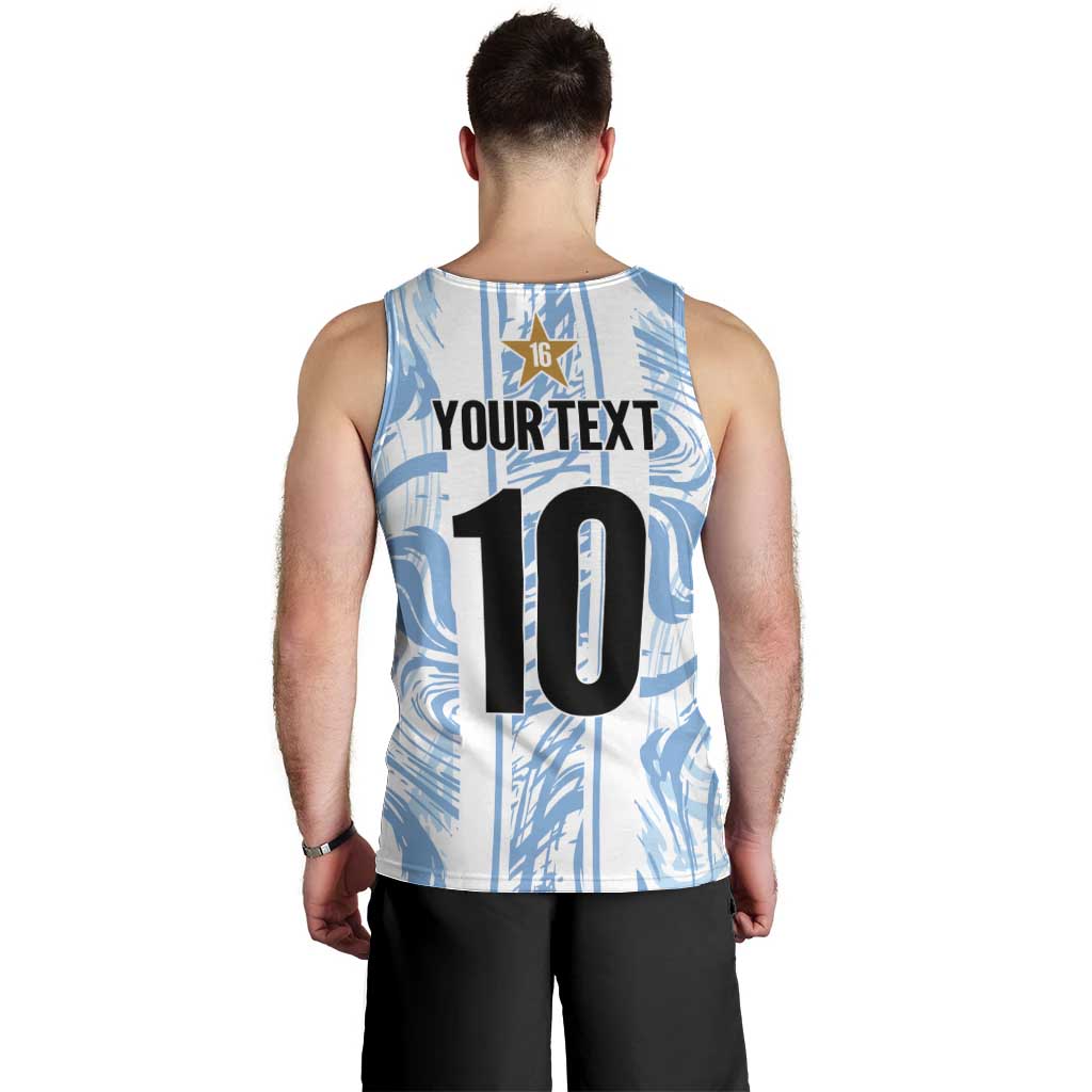 Custom Argentina Champion Football 2024 Men Tank Top La Albiceleste Campeon de America - Wonder Print Shop