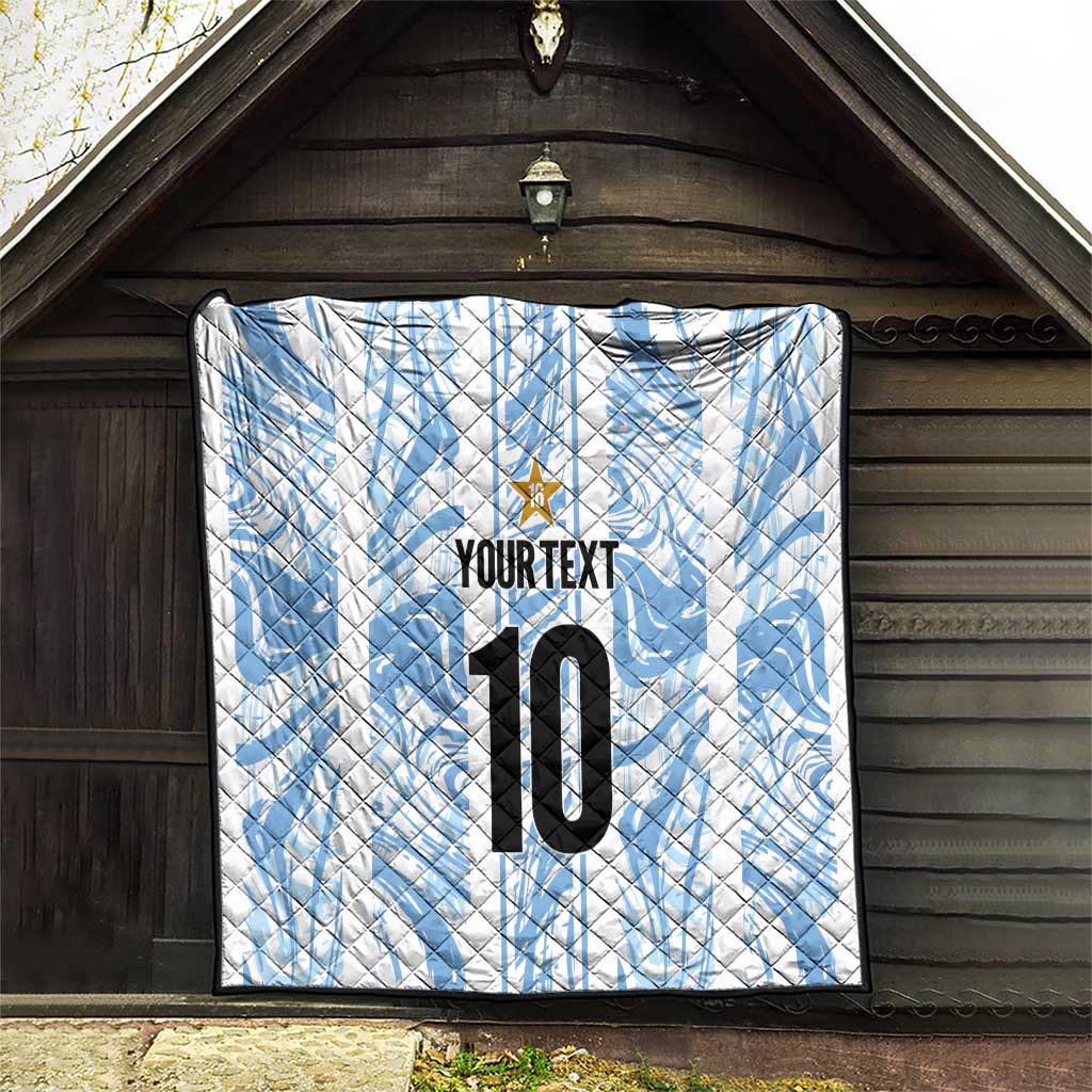 Custom Argentina Champion Football 2024 Quilt La Albiceleste Campeon de America - Wonder Print Shop