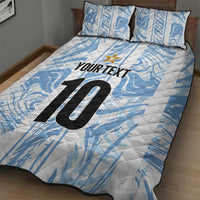 Custom Argentina Champion Football 2024 Quilt Bed Set La Albiceleste Campeon de America - Wonder Print Shop