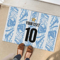 Custom Argentina Champion Football 2024 Rubber Doormat La Albiceleste Campeon de America - Wonder Print Shop