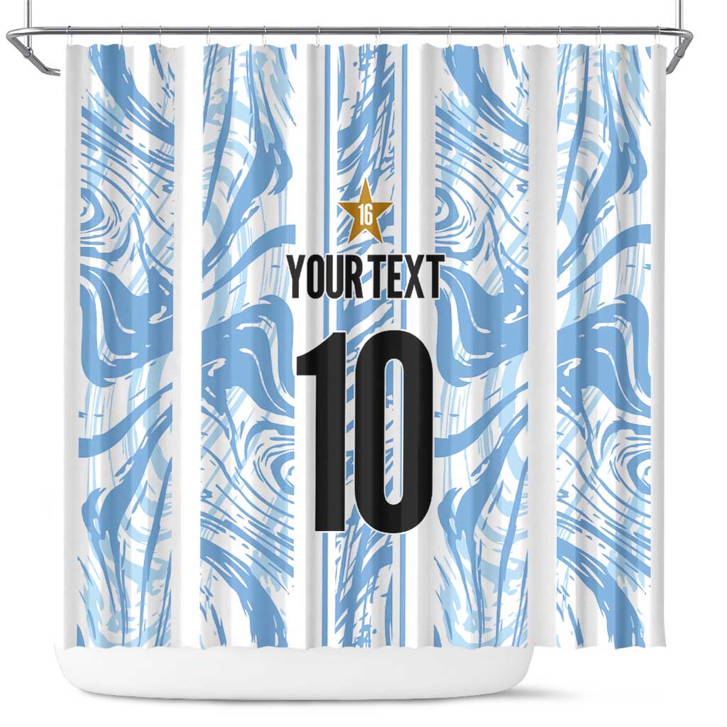 Custom Argentina Champion Football 2024 Shower Curtain La Albiceleste Campeon de America