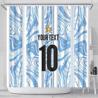 Custom Argentina Champion Football 2024 Shower Curtain La Albiceleste Campeon de America