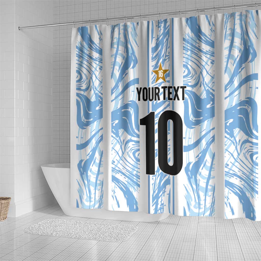Custom Argentina Champion Football 2024 Shower Curtain La Albiceleste Campeon de America