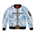 Custom Argentina Champion Football 2024 Sleeve Zip Bomber Jacket La Albiceleste Campeon de America - Wonder Print Shop