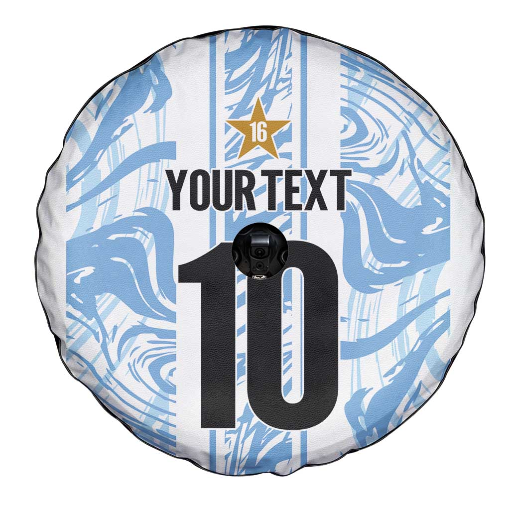 Custom Argentina Champion Football 2024 Spare Tire Cover La Albiceleste Campeon de America - Wonder Print Shop