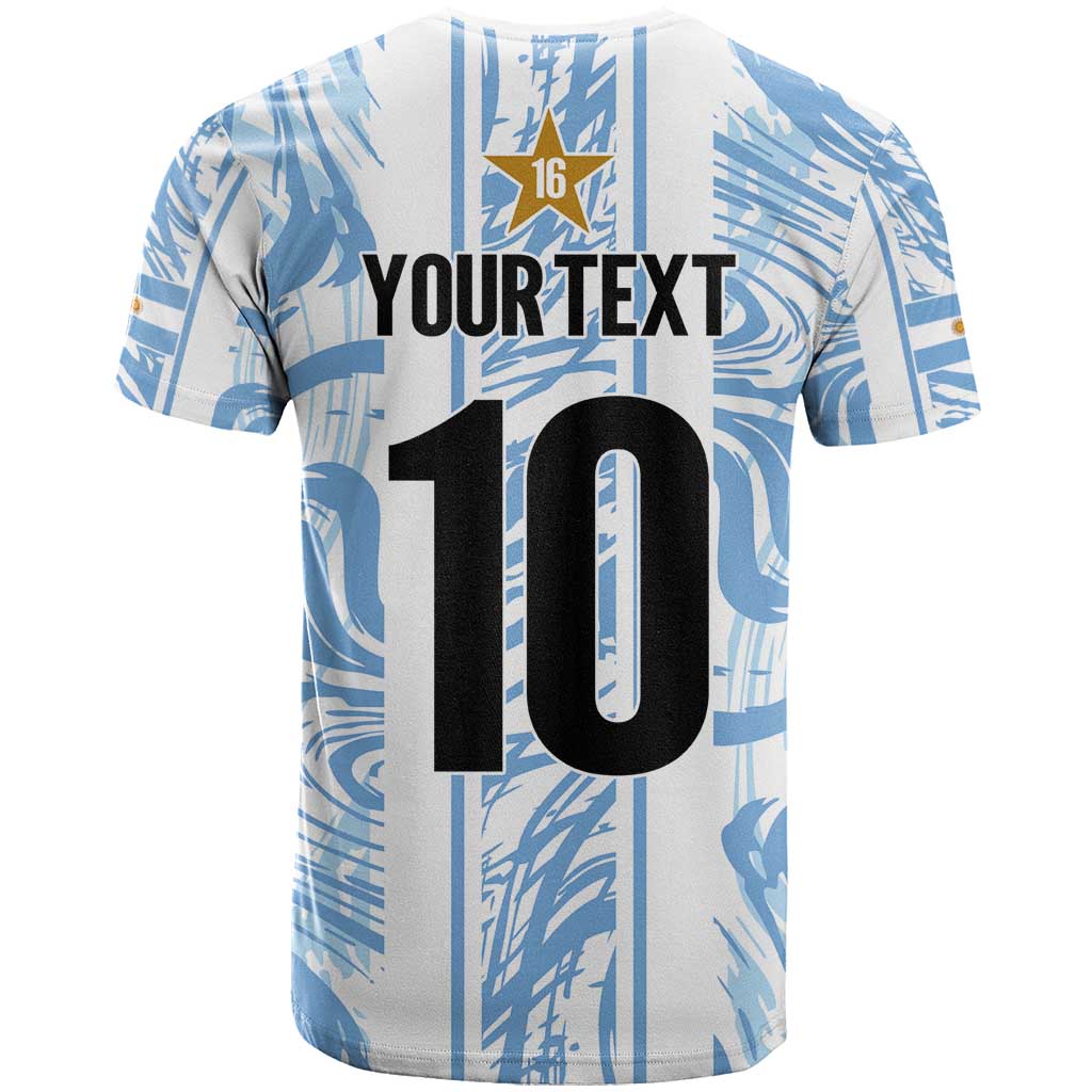 Custom Argentina Champion Football 2024 T Shirt La Albiceleste Campeon de America - Wonder Print Shop