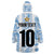 Custom Argentina Champion Football 2024 Wearable Blanket Hoodie La Albiceleste Campeon de America - Wonder Print Shop