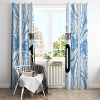 Custom Argentina Champion Football 2024 Window Curtain La Albiceleste Campeon de America - Wonder Print Shop