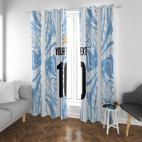 Custom Argentina Champion Football 2024 Window Curtain La Albiceleste Campeon de America - Wonder Print Shop