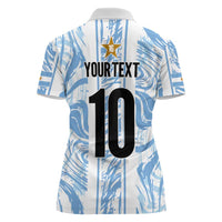 Custom Argentina Champion Football 2024 Women Polo Shirt La Albiceleste Campeon de America - Wonder Print Shop