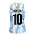 Custom Argentina Champion Football 2024 Women Sleeveless Polo Shirt La Albiceleste Campeon de America - Wonder Print Shop