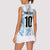 Custom Argentina Champion Football 2024 Women Sleeveless Polo Shirt La Albiceleste Campeon de America - Wonder Print Shop