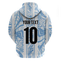 Custom Argentina Champion Football 2024 Zip Hoodie La Albiceleste Campeon de America - Wonder Print Shop