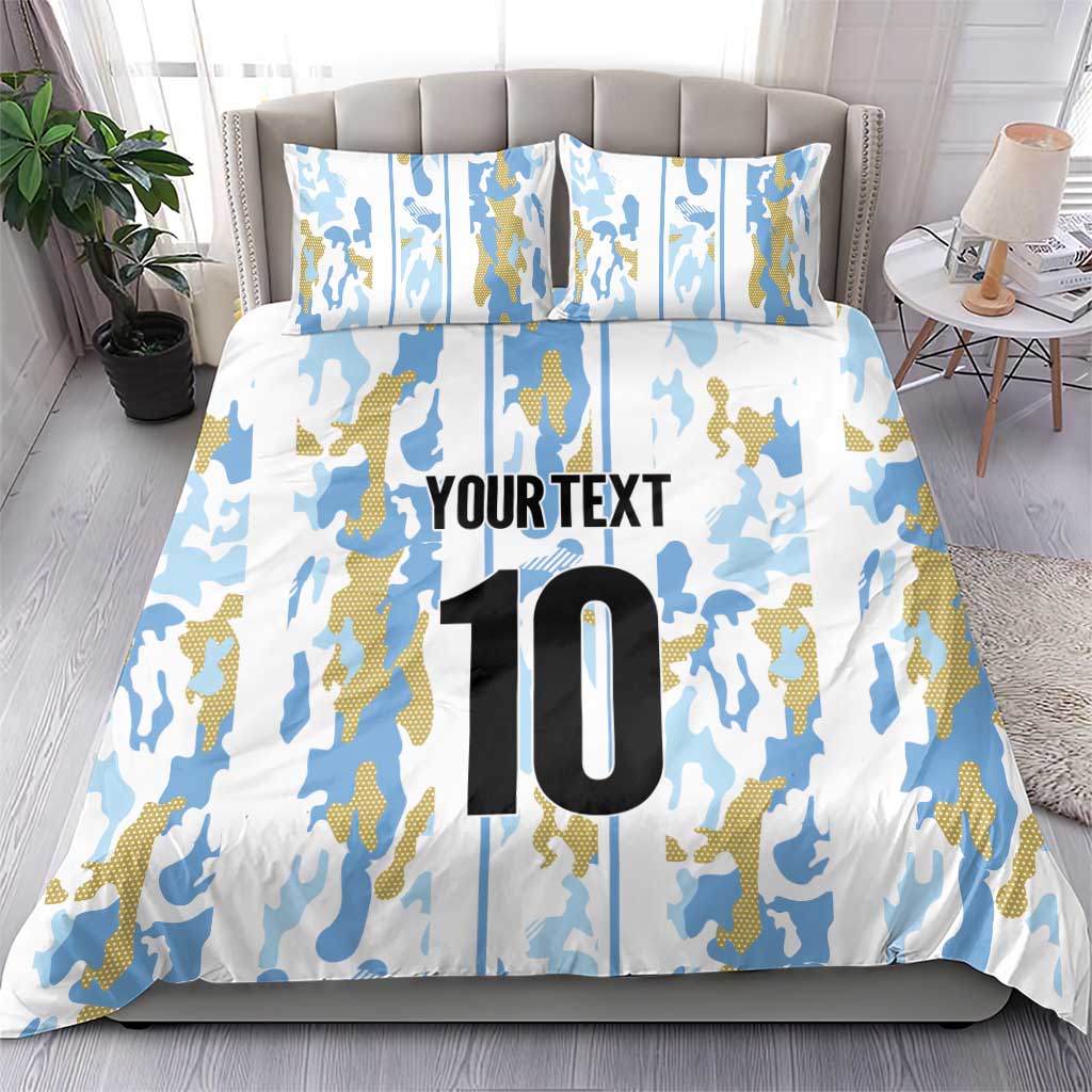 Custom Argentina Football Bedding Set Vamos La Albiceleste Camouflage Style - Wonder Print Shop