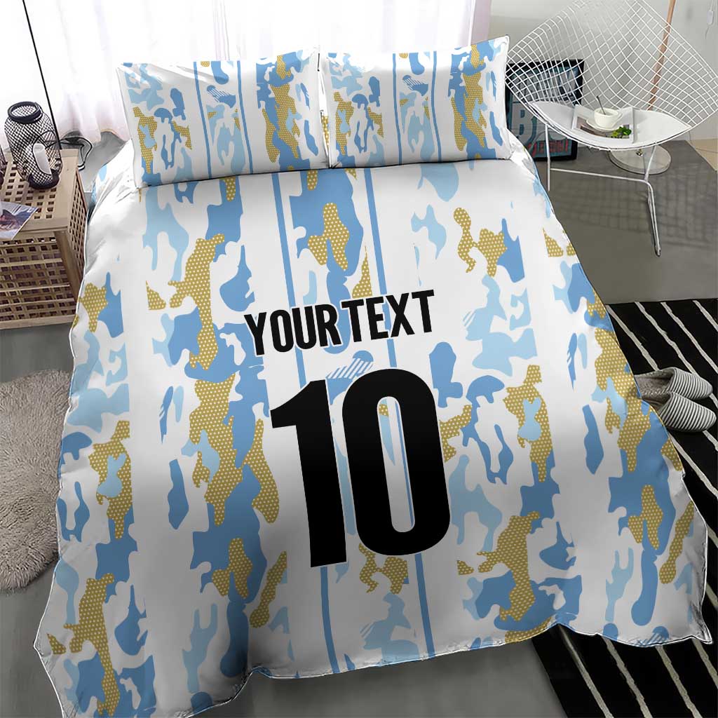 Custom Argentina Football Bedding Set Vamos La Albiceleste Camouflage Style - Wonder Print Shop