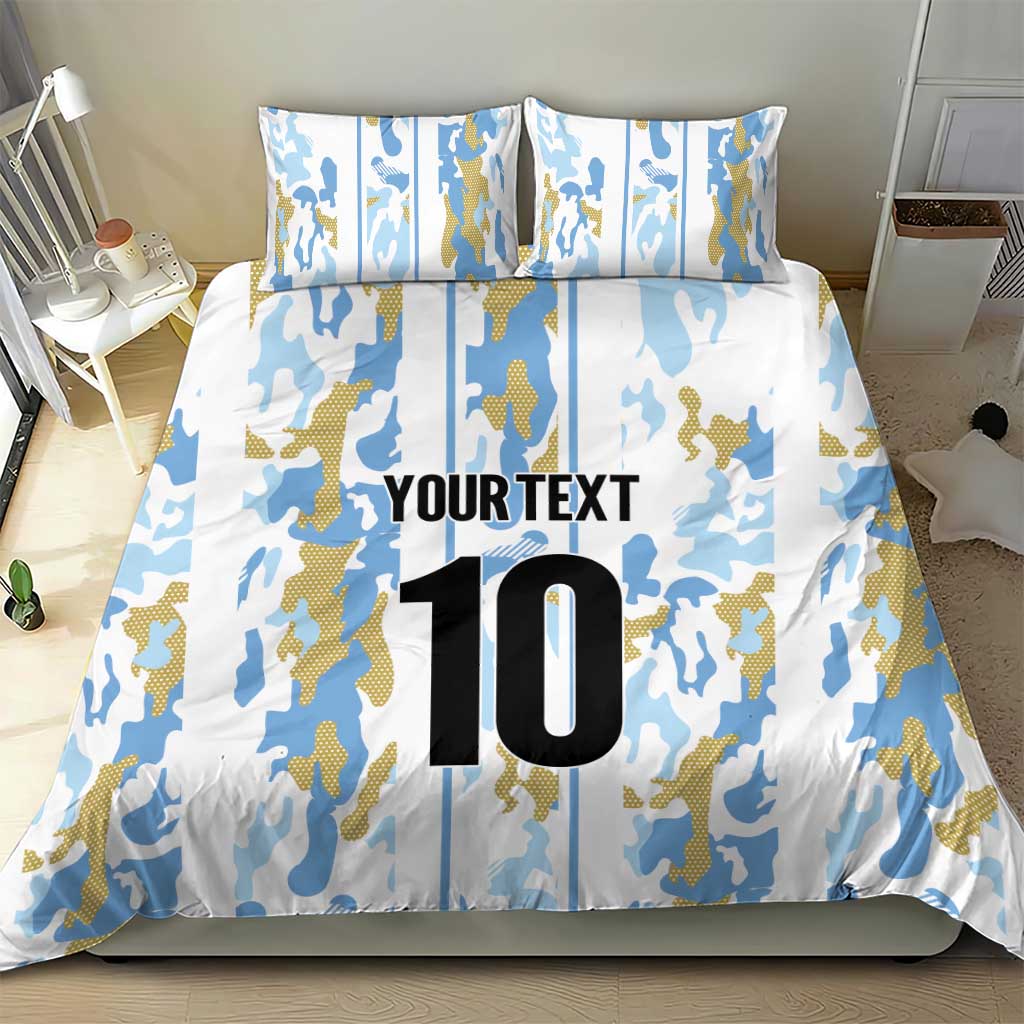 Custom Argentina Football Bedding Set Vamos La Albiceleste Camouflage Style - Wonder Print Shop