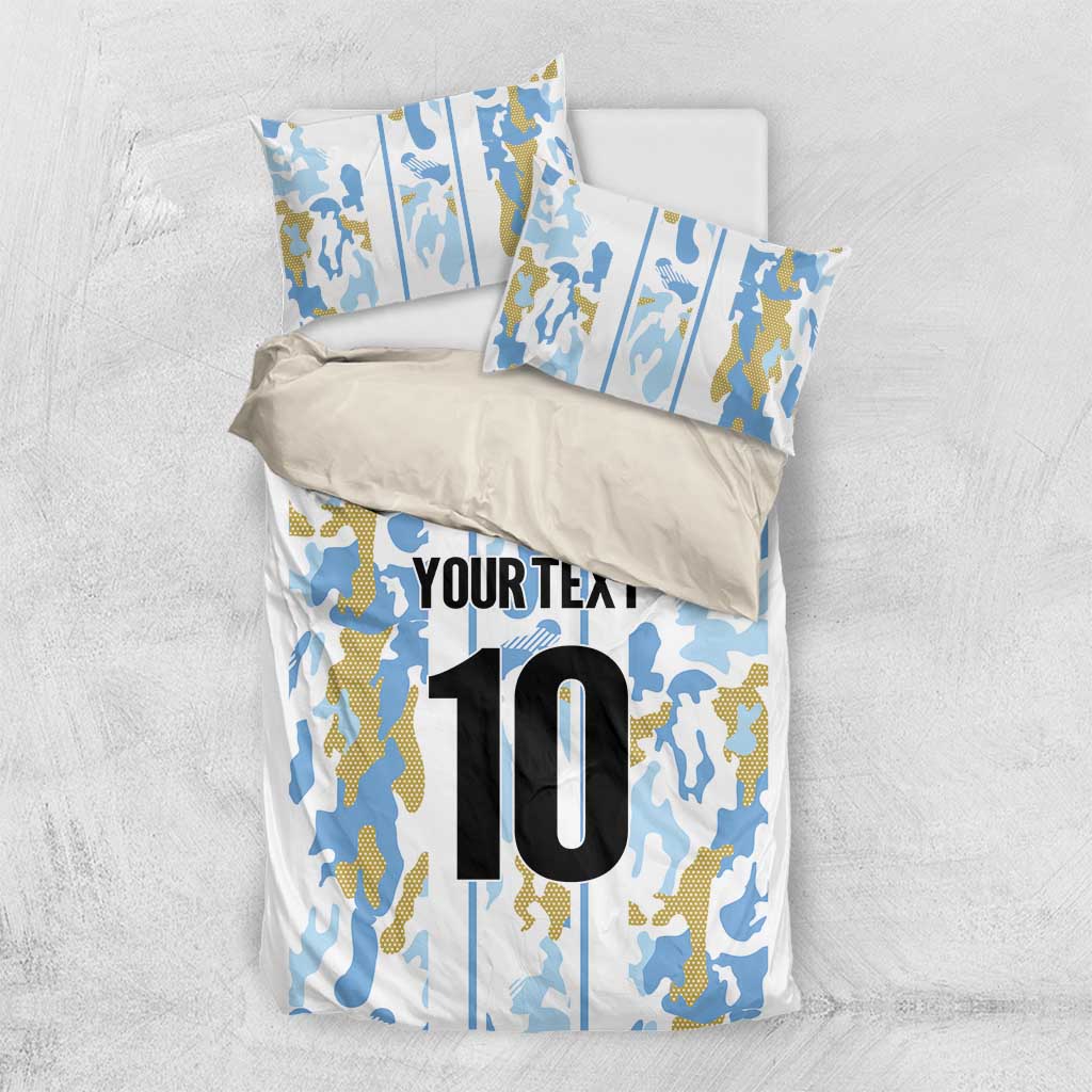 Custom Argentina Football Bedding Set Vamos La Albiceleste Camouflage Style - Wonder Print Shop