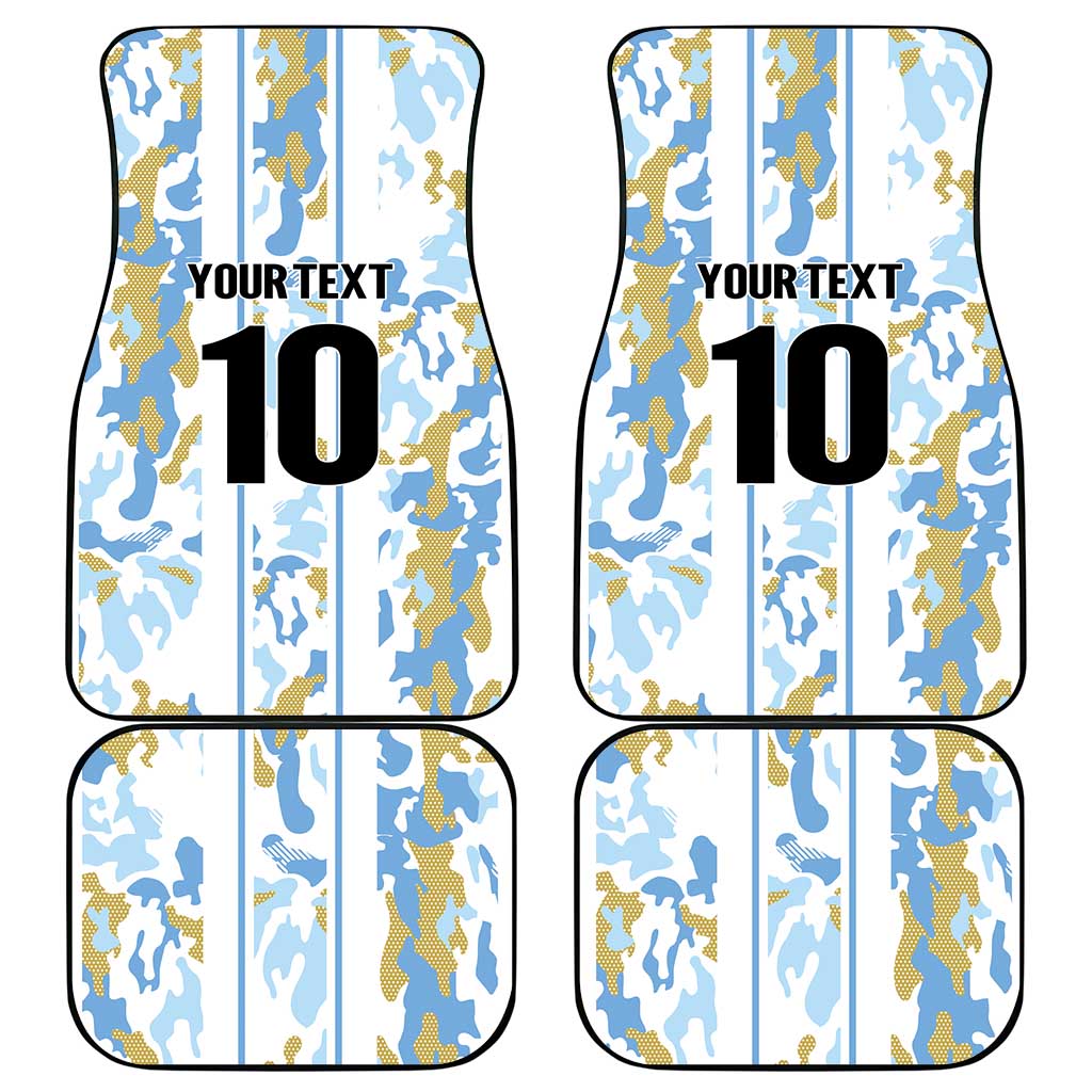 Custom Argentina Football Car Mats Vamos La Albiceleste Camouflage Style - Wonder Print Shop