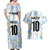 Custom Argentina Football Couples Matching Off Shoulder Maxi Dress and Hawaiian Shirt Vamos La Albiceleste Camouflage Style - Wonder Print Shop
