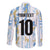 Custom Argentina Football Family Matching Mermaid Dress and Hawaiian Shirt Vamos La Albiceleste Camouflage Style - Wonder Print Shop
