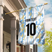 Custom Argentina Football Garden Flag Vamos La Albiceleste Camouflage Style - Wonder Print Shop