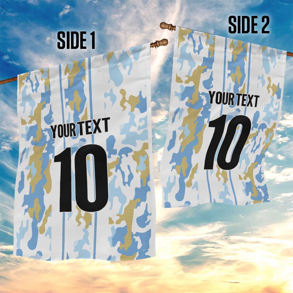 Custom Argentina Football Garden Flag Vamos La Albiceleste Camouflage Style - Wonder Print Shop