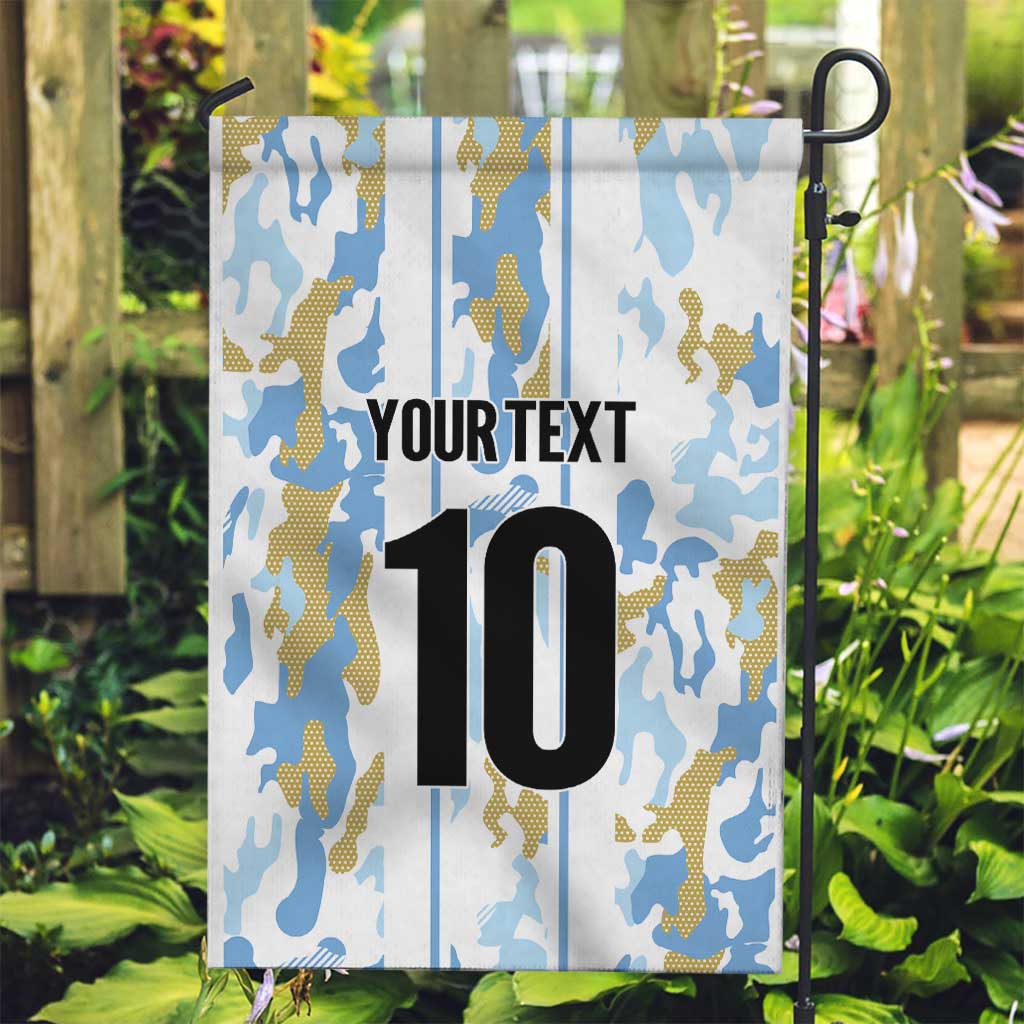 Custom Argentina Football Garden Flag Vamos La Albiceleste Camouflage Style - Wonder Print Shop