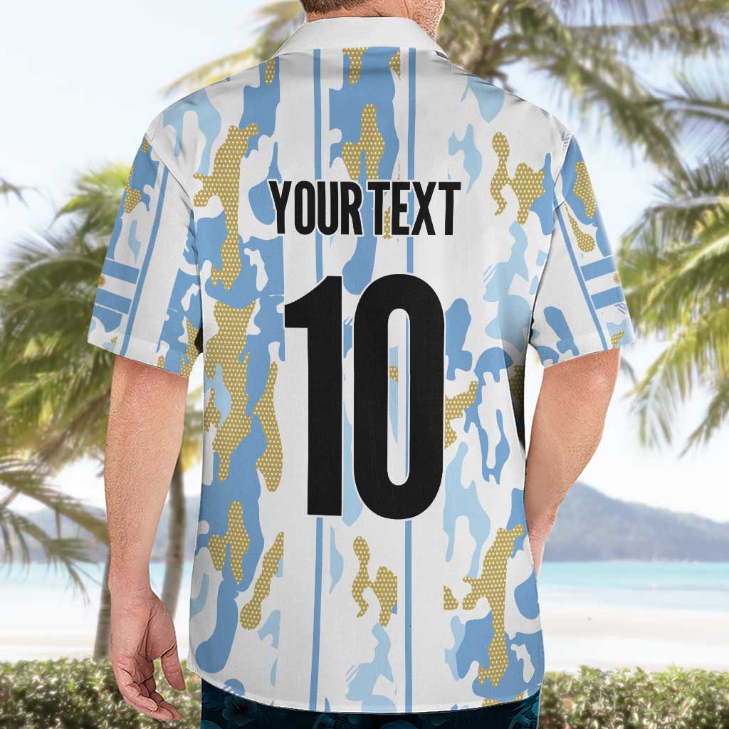 Custom Argentina Football Hawaiian Shirt Vamos La Albiceleste Camouflage Style - Wonder Print Shop