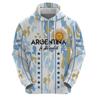 Custom Argentina Football Hoodie Vamos La Albiceleste Camouflage Style - Wonder Print Shop