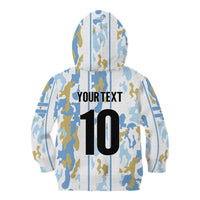 Custom Argentina Football Kid Hoodie Vamos La Albiceleste Camouflage Style - Wonder Print Shop