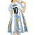 Custom Argentina Football Kid Short Sleeve Dress Vamos La Albiceleste Camouflage Style - Wonder Print Shop