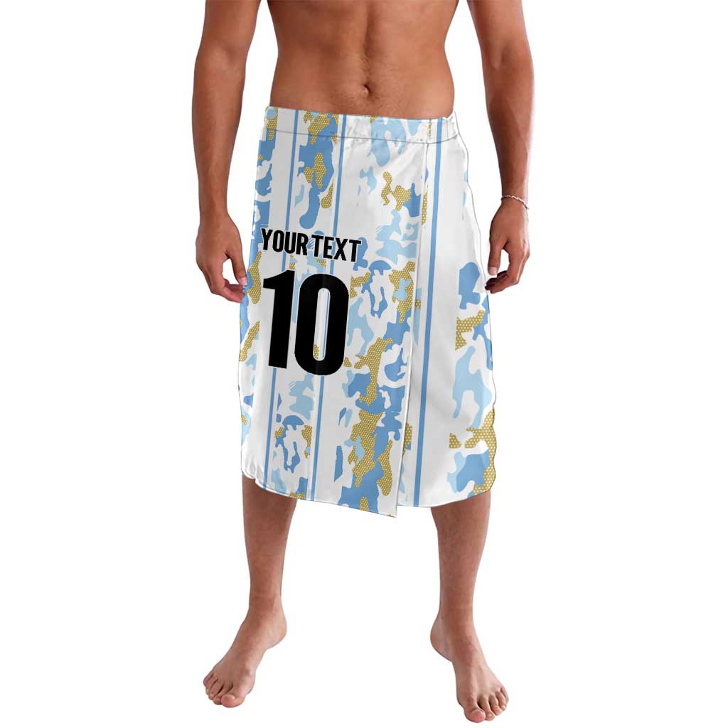 Custom Argentina Football Lavalava Vamos La Albiceleste Camouflage Style - Wonder Print Shop