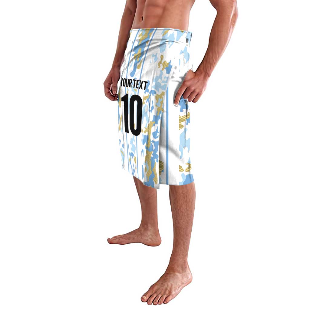 Custom Argentina Football Lavalava Vamos La Albiceleste Camouflage Style - Wonder Print Shop
