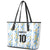 Custom Argentina Football Leather Tote Bag Vamos La Albiceleste Camouflage Style - Wonder Print Shop